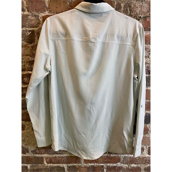 Eddie Bauer LS Departure Shirt Soft Green Stretch Light Weight Moisture Wicking - Picture 7 of 10